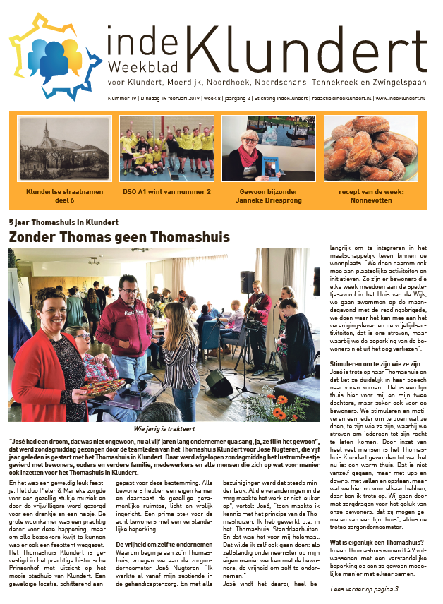 Cover 19e uitgave, 19 februari 2019