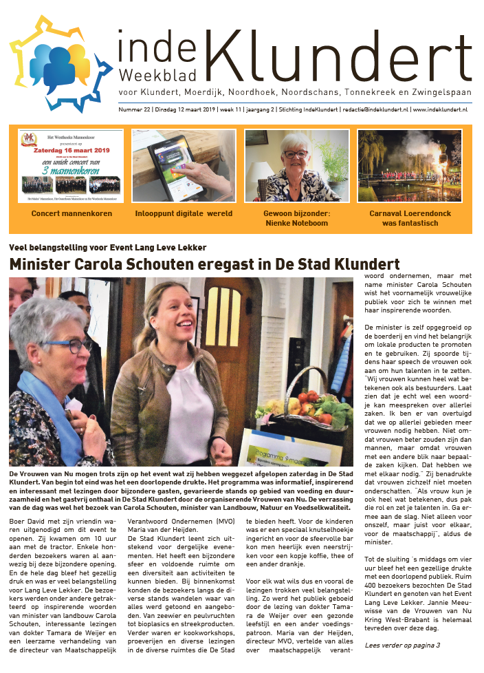 Cover 22e uitgave, 12 maart 2019